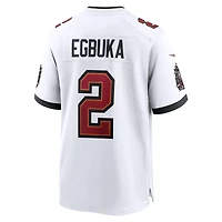 Maillot de match Nike Emeka Egbuka pour hommes, blanc, Tampa Bay Buccaneers