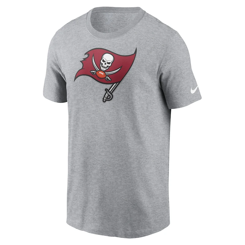 T-shirt essentiel avec logo Tampa Bay Buccaneers Nike gris pour homme