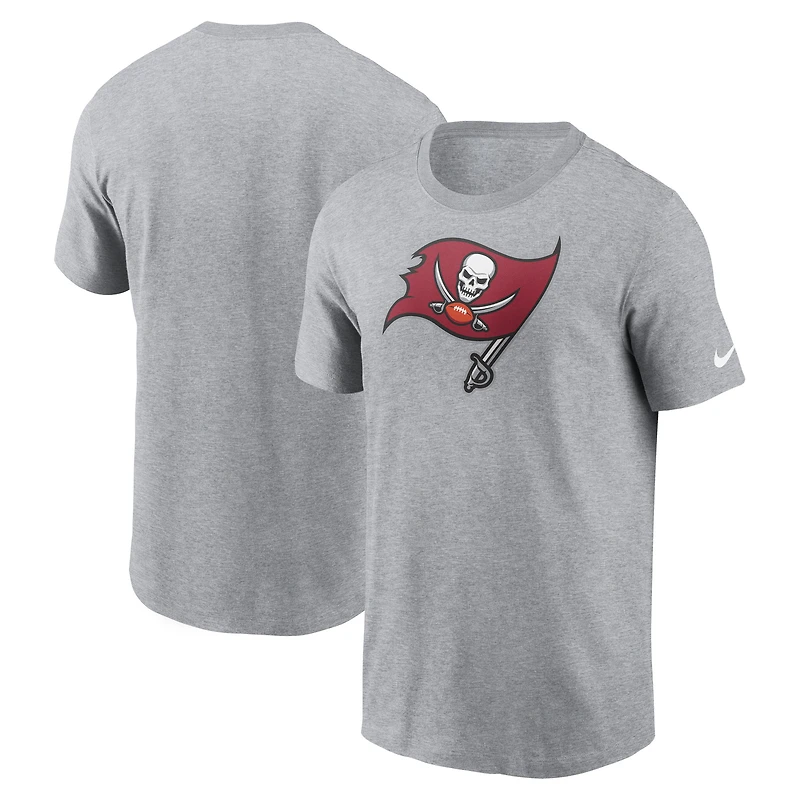 Men's Nike Gray Tampa Bay Buccaneers Logo Essential T-Shirt