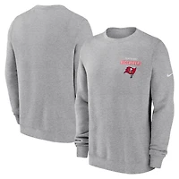Sweat-shirt Nike gris chiné Primetime Club Fleece des Tampa Bay Buccaneers pour homme