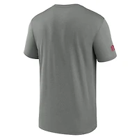 Men's Nike  Heather Gray Tampa Bay Buccaneers Sideline Legend Performance T-Shirt
