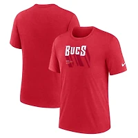 Men's Nike Heather Red Tampa Bay Buccaneers Long Pass Tri-Blend T-Shirt