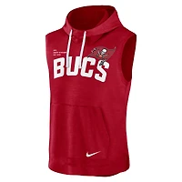 Sweat à capuche sans manches Nike Tampa Bay Buccaneers pour homme, rouge chiné