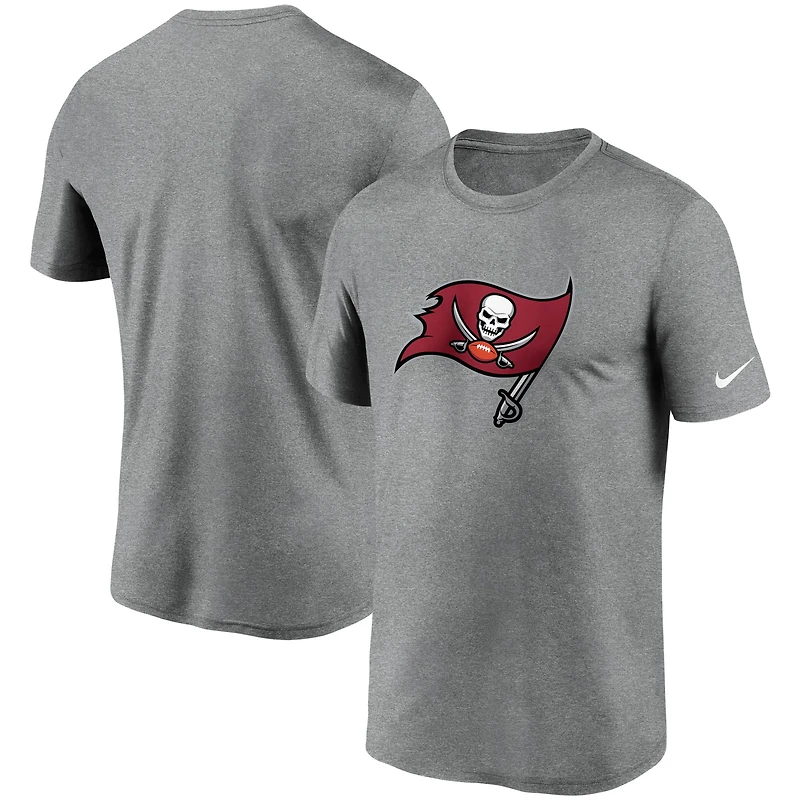 T-shirt Performance Essential Legend des Tampa Bay Buccaneers en étain chiné Nike pour homme