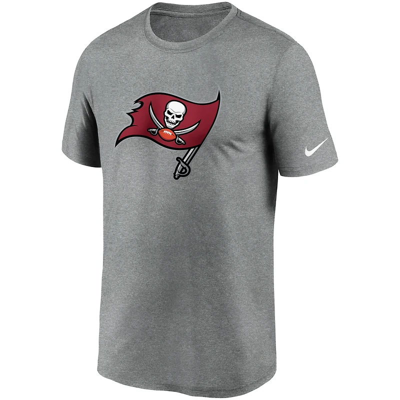 T-shirt Performance Essential Legend des Tampa Bay Buccaneers en étain chiné Nike pour homme