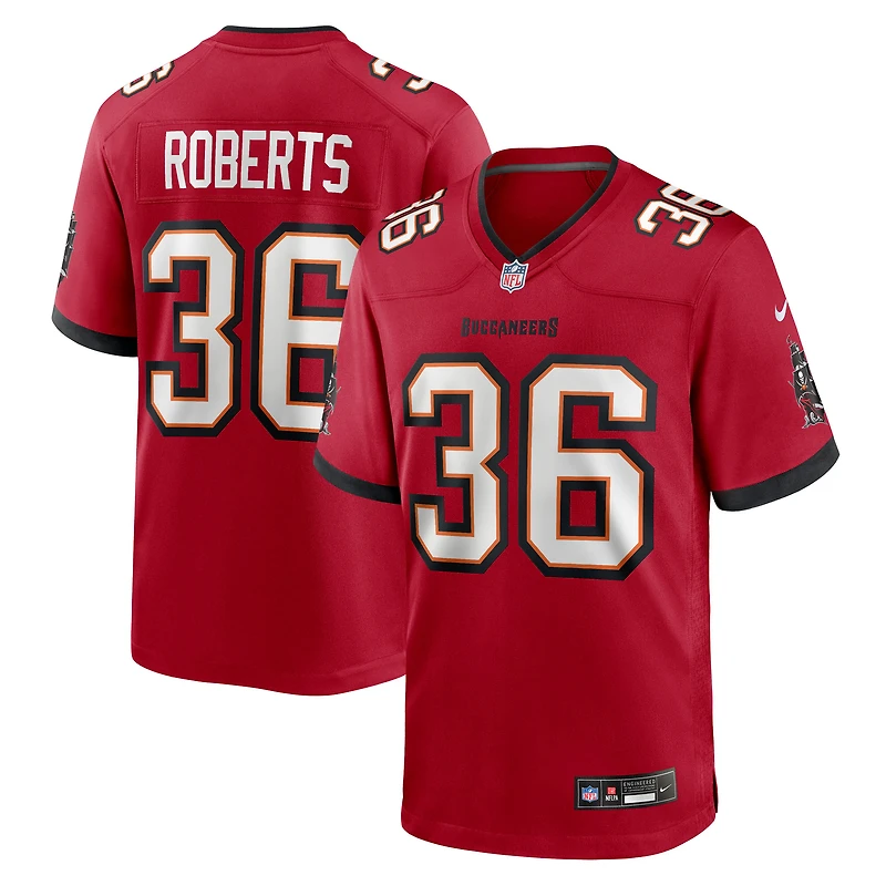 Men's Nike J. Roberts  Red Tampa Bay Buccaneers Team Game Jersey