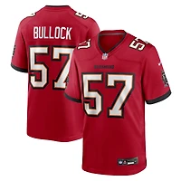 Maillot Nike John Bullock rouge pour homme, équipe des Tampa Bay Buccaneers