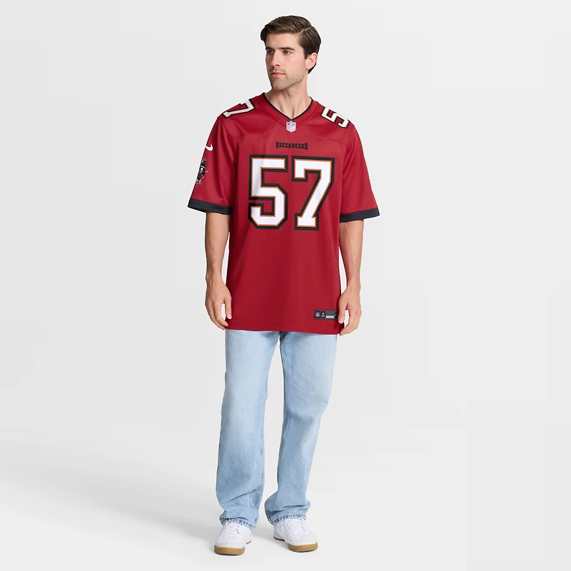 Men's Nike John Bullock  Red Tampa Bay Buccaneers Team Game Jersey