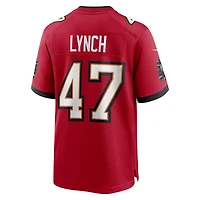 Maillot Nike John Lynch rouge pour homme, 50e anniversaire des Tampa Bay Buccaneers