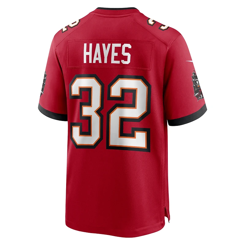 Men's Nike Josh Hayes Red Tampa Bay Buccaneers Game Jersey