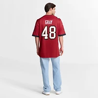 Men's Nike JT Gray  Red Tampa Bay Buccaneers Team Game Jersey