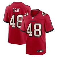 Men's Nike JT Gray  Red Tampa Bay Buccaneers Team Game Jersey