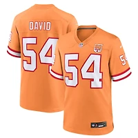 Maillot Nike Lavonte David Creamsicle pour homme, 50e match de la saison des Buccaneers Tampa Bay