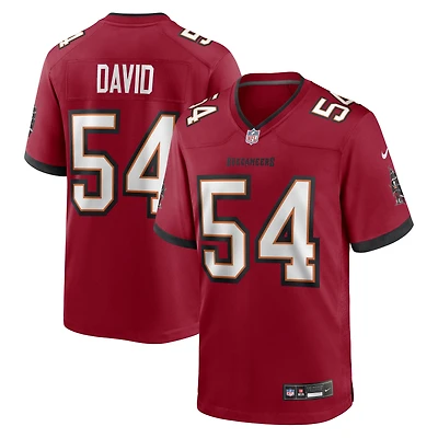 Maillot de match Nike Lavonte David rouge des Buccaneers Tampa Bay pour homme