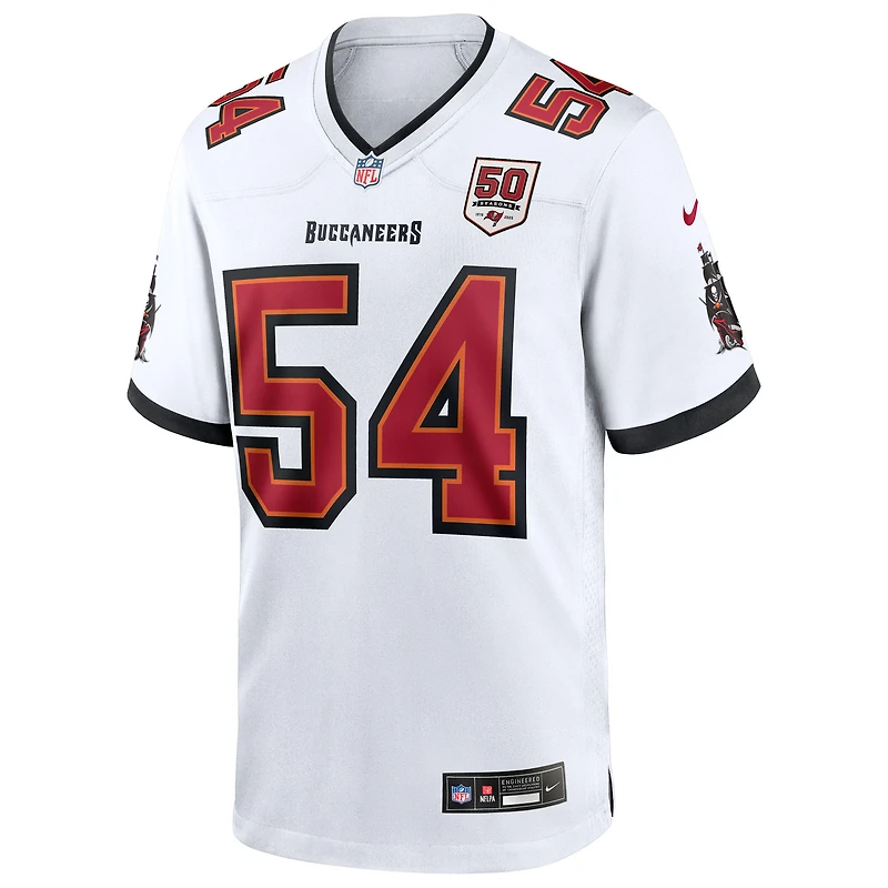 Maillot Nike Lavonte David White pour homme, 50e saison des Tampa Bay Buccaneers, blanc