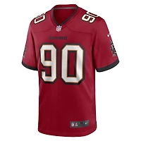 Men's Nike Logan Hall Red Tampa Bay Buccaneers Game Player Jersey