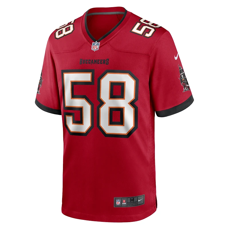 Men's Nike Markees Watts  Red Tampa Bay Buccaneers Game Jersey