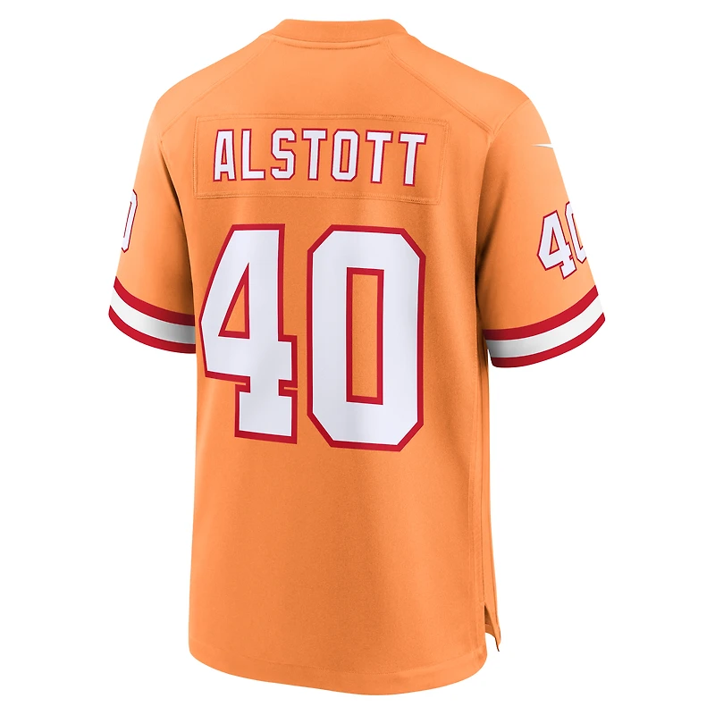 Maillot Nike Mike Alstott pour homme Tampa Bay Buccaneers Throwback Game orange
