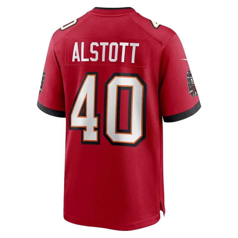 Maillot de match joueur à la retraite Nike Mike Alstott Tampa Bay Buccaneers pour homme rouge