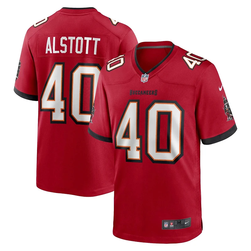 Maillot de match joueur à la retraite Nike Mike Alstott Tampa Bay Buccaneers pour homme rouge