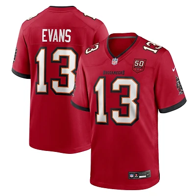 Maillot Nike Mike Evans rouge pour homme, 50e saison des Tampa Bay Buccaneers