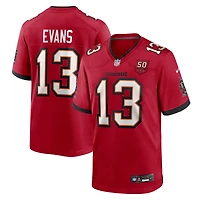 Maillot Nike Mike Evans rouge pour homme, 50e saison des Tampa Bay Buccaneers