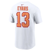 T-shirt Nike Mike Evans blanc '76 pour homme, nom et numéro de la 50e saison des Tampa Bay Buccaneers