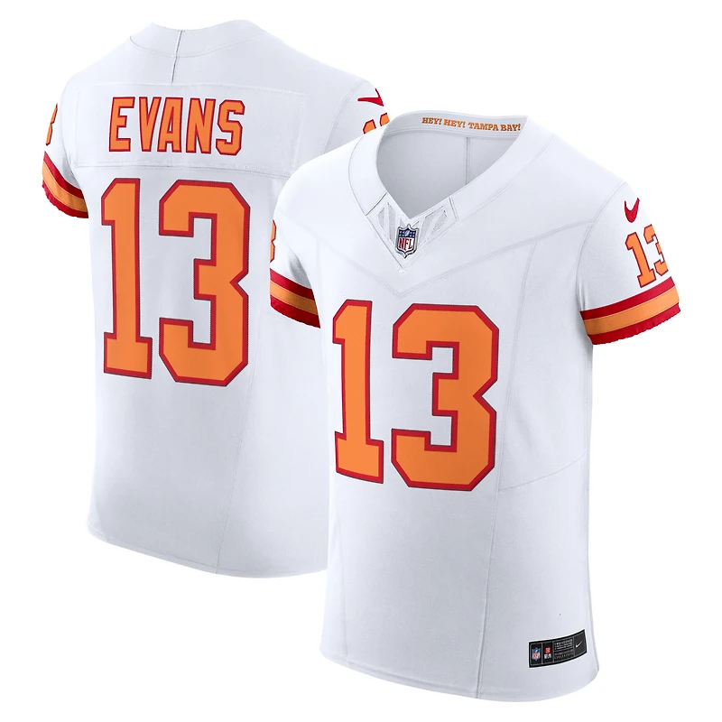 Maillot Nike Mike Evans blanc des Buccaneers de Tampa Bay, modèle « The '76 », Vapor F.U.S.E. Elite pour homme