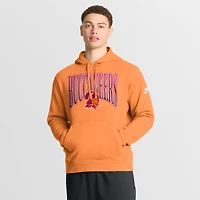 Sweat à capuche Nike Orange Tampa Bay Buccaneers Full Blitz Club Fleece pour homme