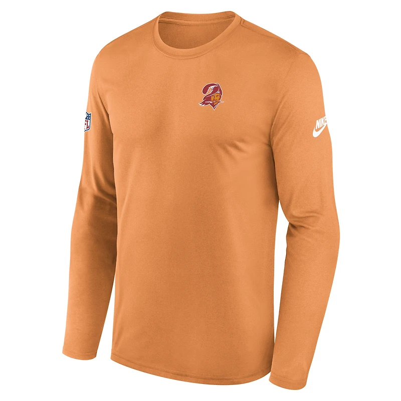 Men's Nike Orange Tampa Bay Buccaneers Legend Small Logo Dri-FIT Long Sleeve T-Shirt