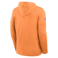 T-shirt à capuche Nike orange manches longues pour homme, coupe ajustée ...