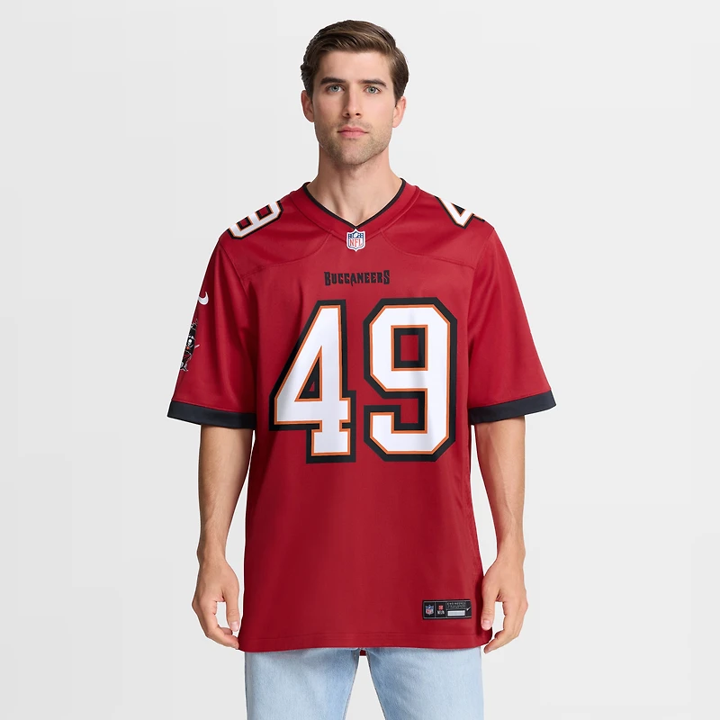 Maillot de match Nike Owen Wright rouge des Buccaneers Tampa Bay pour homme