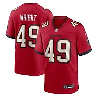 Maillot de match Nike Owen Wright rouge des Buccaneers Tampa Bay pour homme