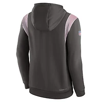 Men's Nike Pewter Tampa Bay Buccaneers 2022 Sideline Fleece Performance - Pullover Hoodie