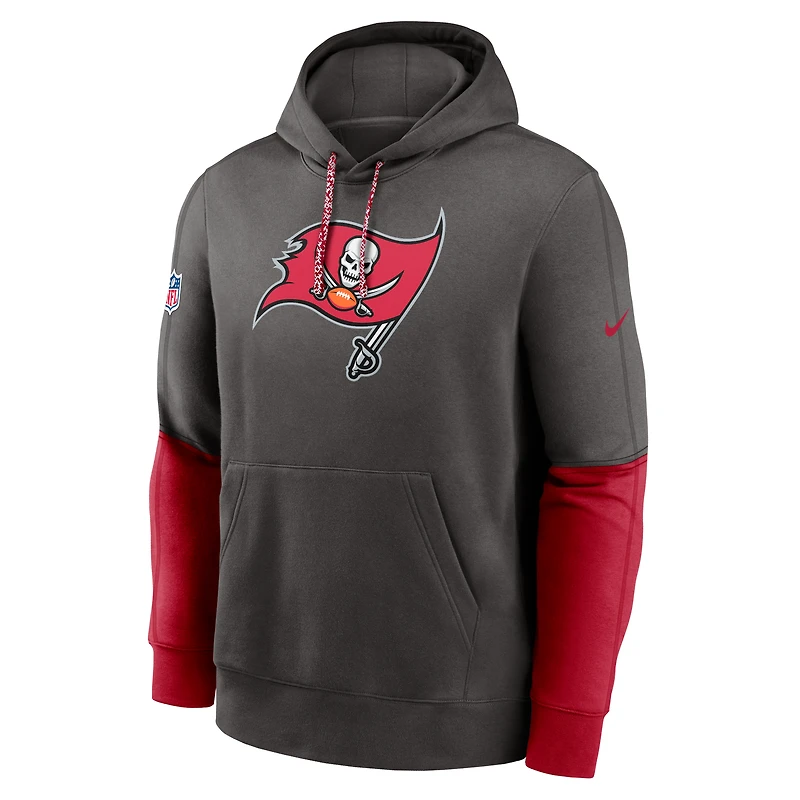 Sweat à capuche Nike Pewter Tampa Bay Buccaneers 2024 Sideline Club pour homme