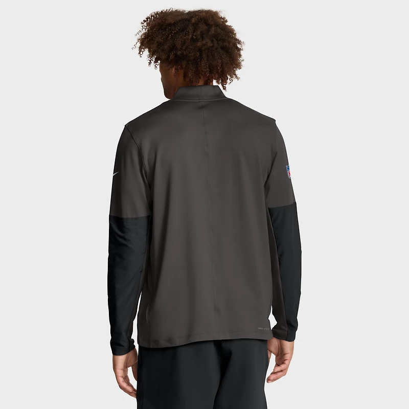 Pull Nike Pewter Tampa Bay Buccaneers Sideline Dri-FIT à demi-zip pour homme