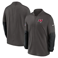 Pull Nike Pewter Tampa Bay Buccaneers Sideline Dri-FIT à demi-zip pour homme