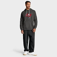 Sweat à capuche Nike Dri-FIT pour homme, couleur étain, avec logo standard des Buccaneers de Tampa Bay
