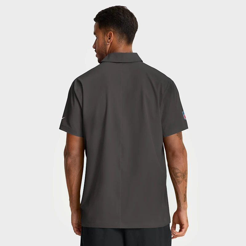 Polo tissé Nike Dri-FIT pour homme, couleur étain, des Buccaneers de Tampa Bay