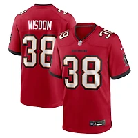 Men's Nike Rashad Wisdom  Red Tampa Bay Buccaneers Team Game Jersey