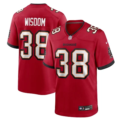Men's Nike Rashad Wisdom Red Tampa Bay Buccaneers Team Game Jersey