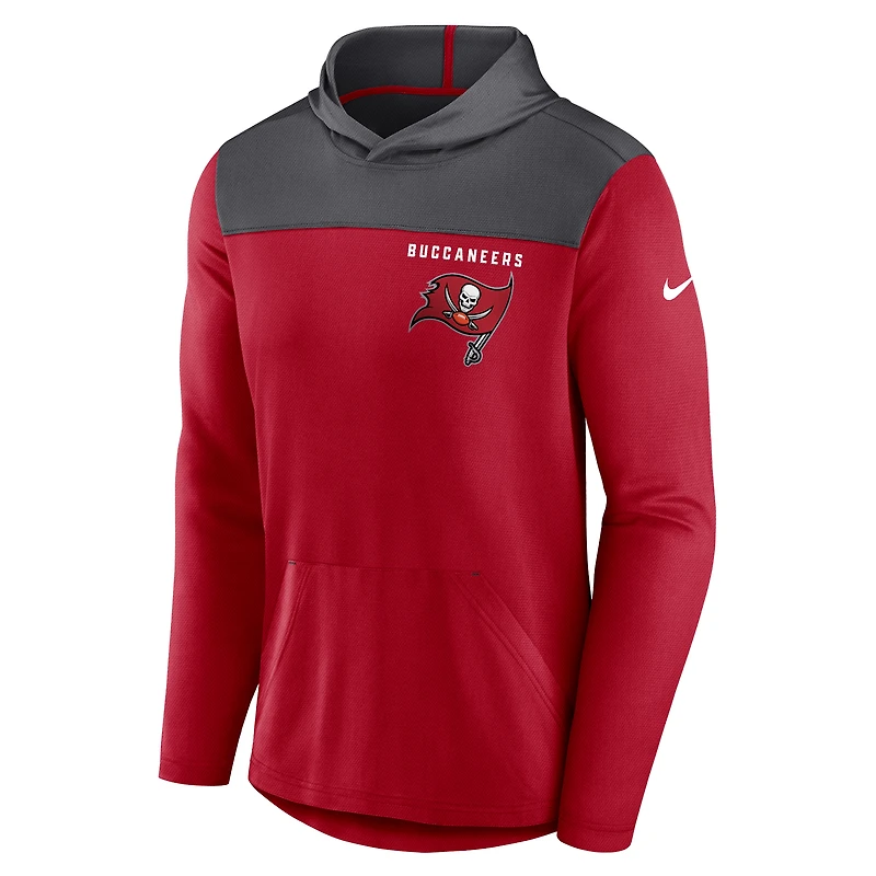 Men's Nike Red/Pewter Tampa Bay Buccaneers Athletic Lockup Lightweight Hoodie