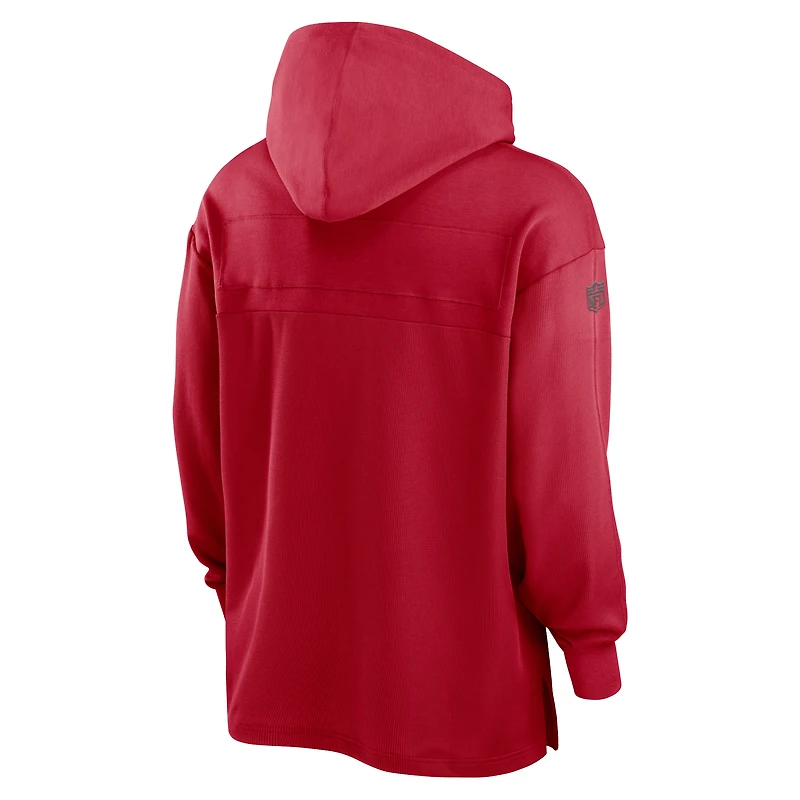 Men's Nike  Red Tampa Bay Buccaneers 2023 Sideline Lightweight Performance Hooded Top