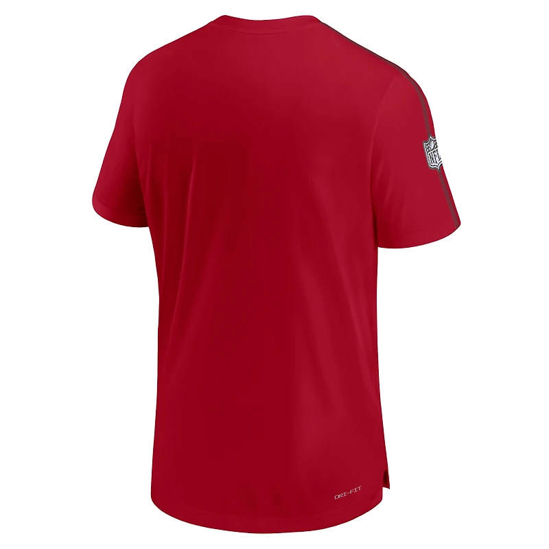 Men's Nike Red Tampa Bay Buccaneers 2024 Sideline Coach UV Performance T-Shirt