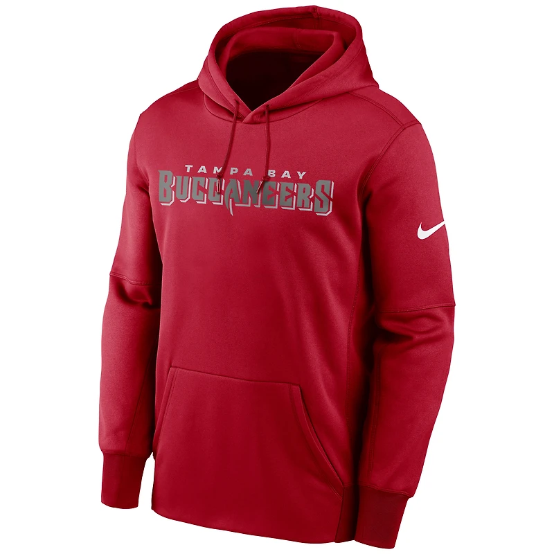 Sweat à capuche Nike rouge Tampa Bay Buccaneers Fan Gear Wordmark Performance pour homme