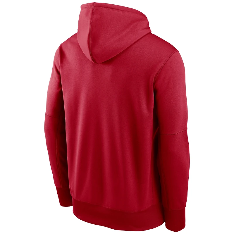 Men's Nike Red Tampa Bay Buccaneers Fan Gear Wordmark Performance Pullover Hoodie