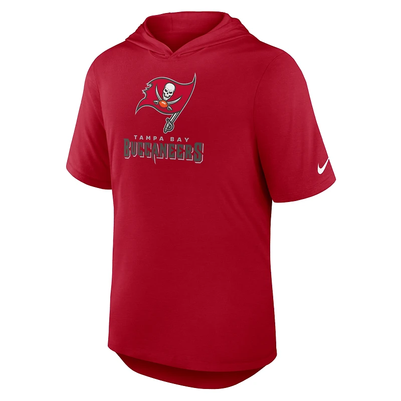 T-shirt à capuche Nike rouge Tampa Bay Buccaneers Lockup Tri-Blend pour homme