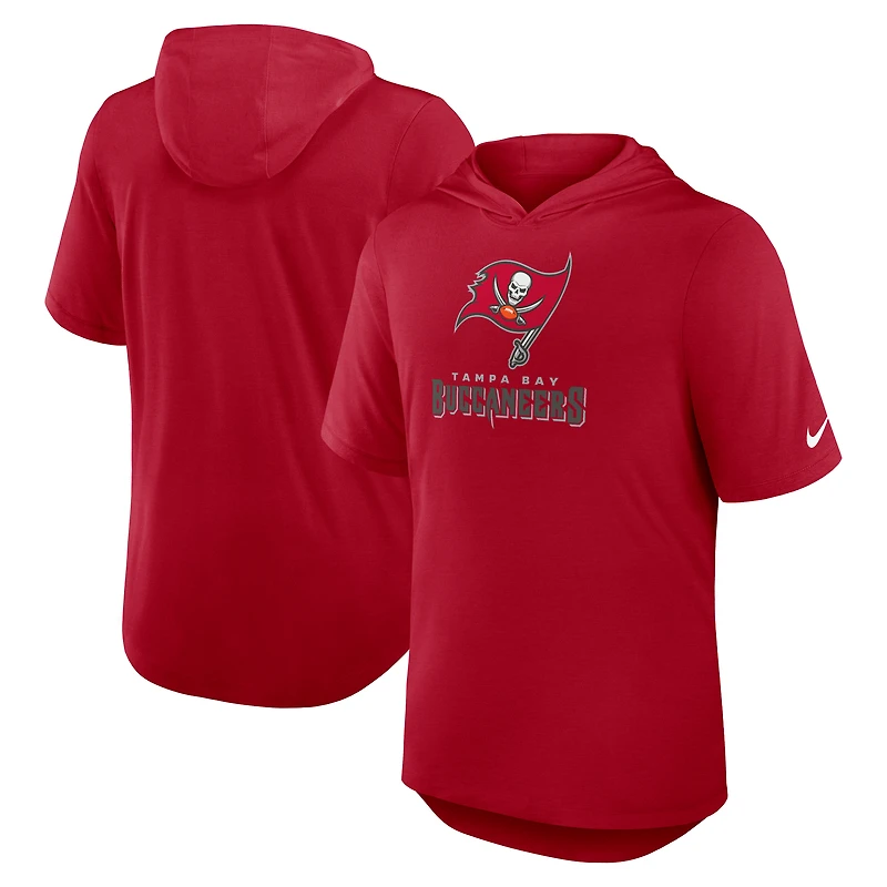 T-shirt à capuche Nike rouge Tampa Bay Buccaneers Lockup Tri-Blend pour homme