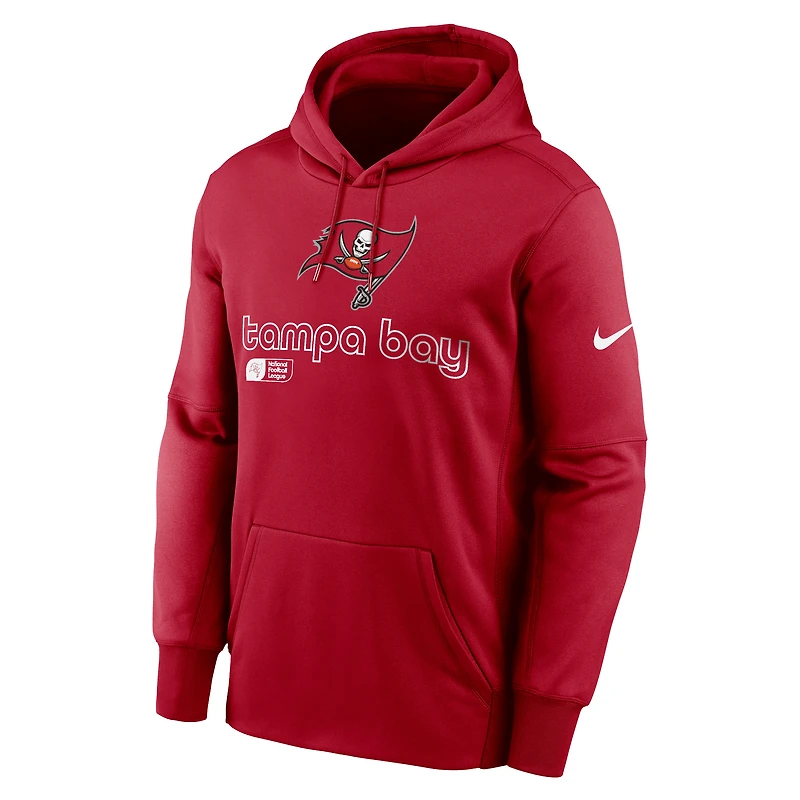 Sweat à capuche Nike rouge Tampa Bay Buccaneers Performance pour homme