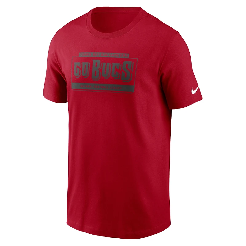 T-shirt Nike rouge Tampa Bay Buccaneers Primetime Local Essential pour homme